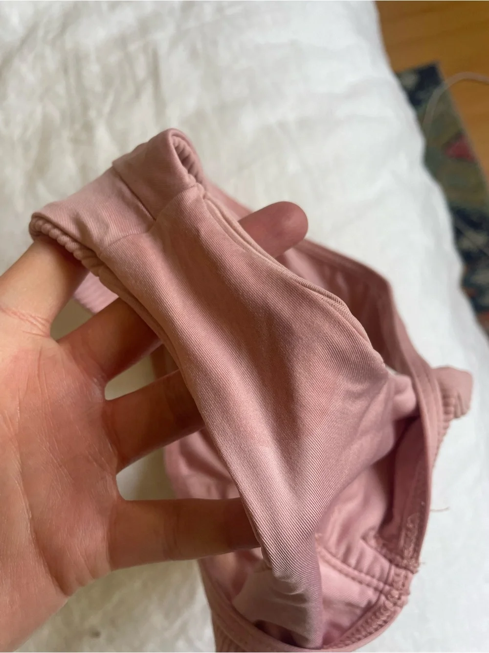 Ribbed Frankie’s Bikinis Alana Set in Vintage Rose